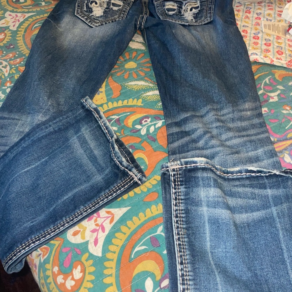 Rock Revival Bootcut Sapphire style rhinestone pockets